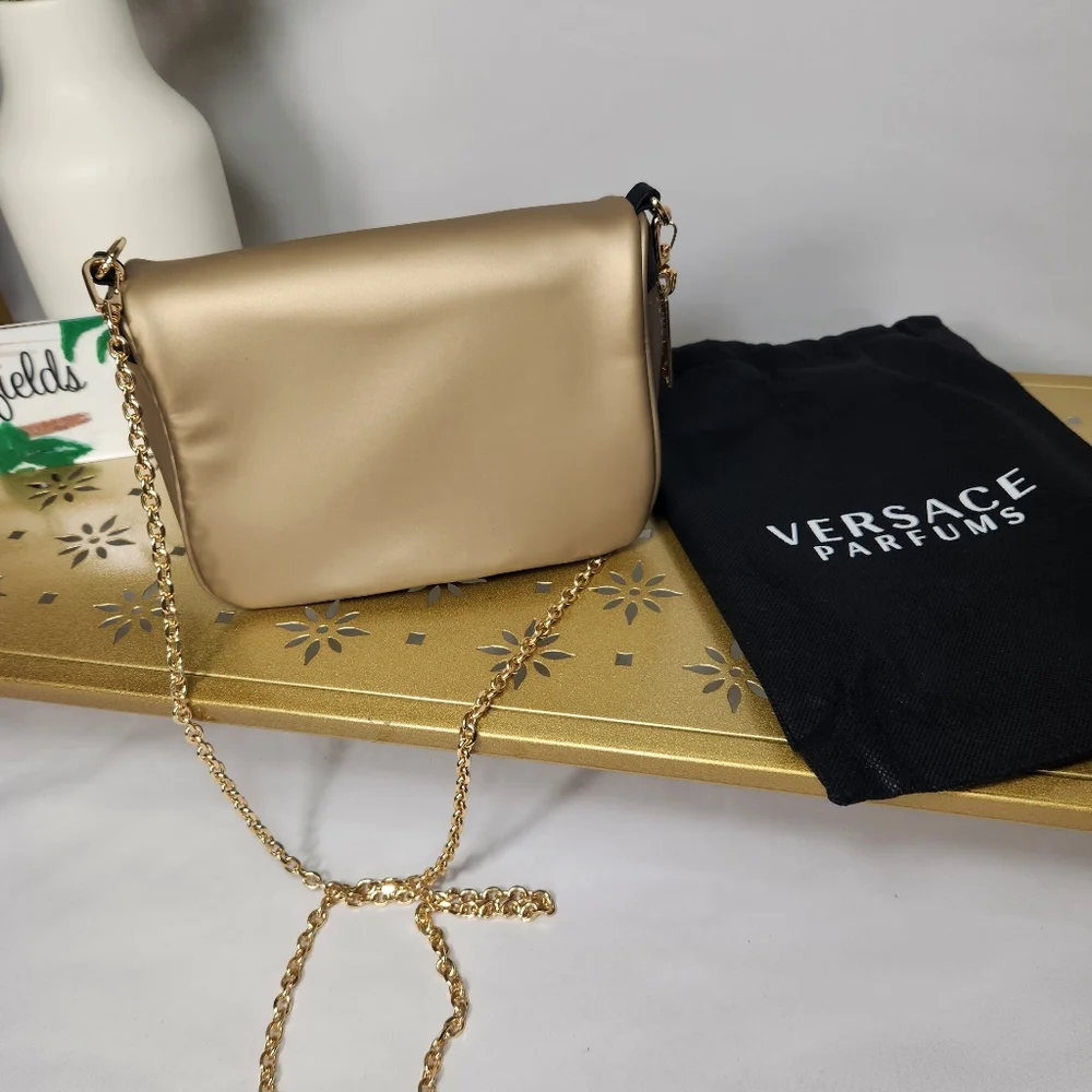 SALE! Versace Parfum Bag - NWOT cosmetic makeup convertible crossbody & chain - Picture 7 of 11